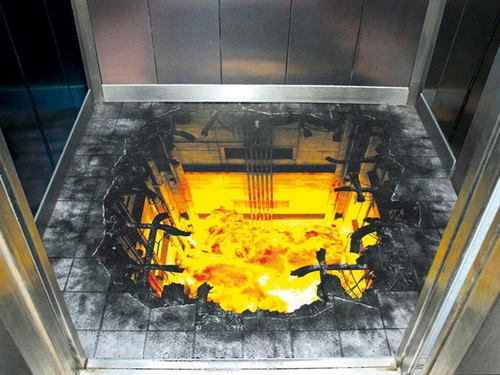 3D полы в лифте
